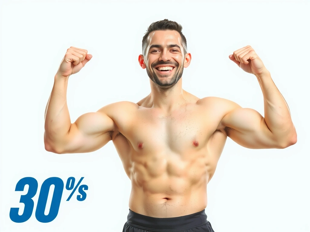 Man feeling energetic after taking multivitamins